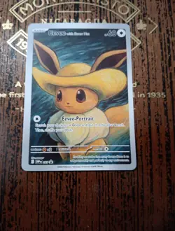 Eevee with Straw Hat Pokemon x Van Gogh Black Star Promo ACG Art Card - NM - Image 1