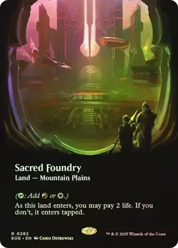 MTG - Sacred Foundry - Borderless Foil - Edge of Eternities Magic the Gathering - Image 1