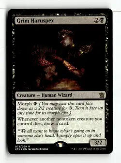 MTG Foil Grim Haruspex - KTK Moderately Played English - Image 1