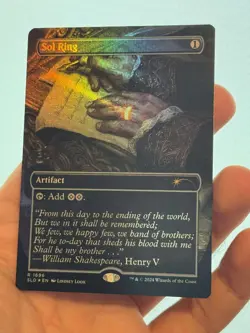 1X FOIL Sol Ring BORDERLESS MINT MTG Magic Secret Lair Commander CEDH - Image 1