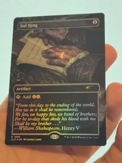 1X FOIL Sol Ring BORDERLESS MINT MTG Magic Secret Lair Commander CEDH - Image 3