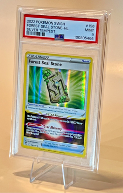 Pokemon Forest Seal Stone #156/195 Sword & Shield Silver Tempest PSA 9 - Image 2