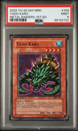 2002 Yu-Gi-Oh! Yado Karu Metal Raiders MRD 1st Edition Common PSA 9 - Image 1