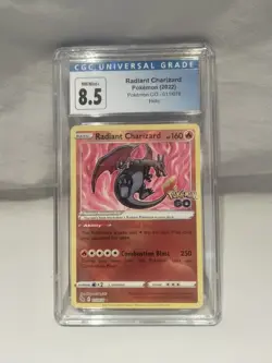 CGC Graded 8.5 Radiant Charizard 011/078 Pokemon Go Holo rare Pokemon Card - Image 1
