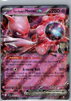 Team Rocket's Mewtwo ex - 081/182 SV10: Destined Rivals - Pokemon Card - NM - Image 1