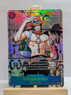 Portgas D Ace Manga Alt Rare High Quality Custom Card One Piece OP13-119 - Image 1