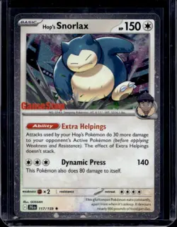 Pokemon Card Hop's Snorlax 117/157 GameStop Stamp Journey Together Holo - Image 1