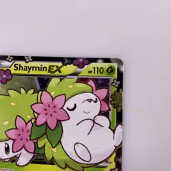 Pokemon TCG Shaymin-EX XY148 Full Art Holo Promo Card 2016 HP110 XY Black Star - Image 2