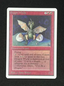 MTG DRAGON WHELP Unlimited Edition Regular MT Uncommon Magic The Gathering - Image 1