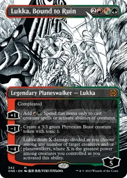 Foil - Lukka, Bound to Ruin (Borderless) - 342 / NM / English - Image 1