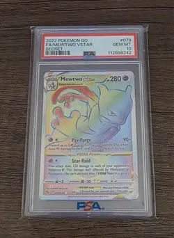 Mewtwo VSTAR (Secret) 079/078 Pokemon GO Holo PSA 10 - Image 1