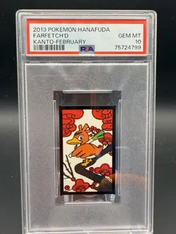 2013 POKEMON HANAFUDA KANTO FEBRUARY FARFETCH'D PSA 10 - Image 1
