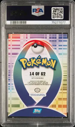 2001 Pokemon TV Animation Johto Series 1 Sticker #165 Ledyba PSA 8 - Image 2
