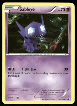 Pokemon Tcg Sableye #61 Pokemon Legendary Treasures LP - Image 1