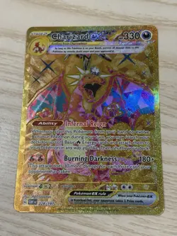 Pokemon TCG Charizard ex 228/197 Hyper Rare Gold Obsidian Flames - Image 1
