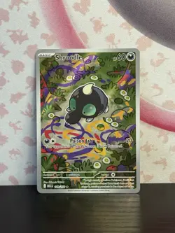 Pokemon TCG Shroodle 149/132 Me01: Mega Evolution Holo Full Art Nintendo 2025 NM - Image 1