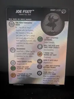 HEROCLIX Avengers FF Empyre L036 JOE FIXIT LEGACY CARD (IH) - Image 1