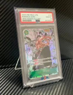 PSA 10 GEM MINT One Piece Card Roronoa Zoro Manga Parallel JP OP06-118 - Image 3