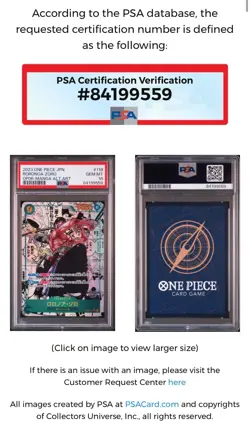 PSA 10 GEM MINT One Piece Card Roronoa Zoro Manga Parallel JP OP06-118 - Image 5