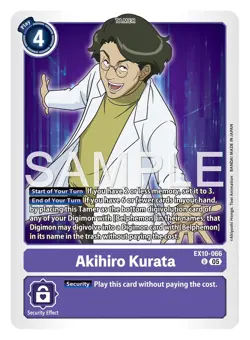 Digimon Sinister Order Ex10 Akihiro Kurata Uncommon Card Ex10-066 - Image 1