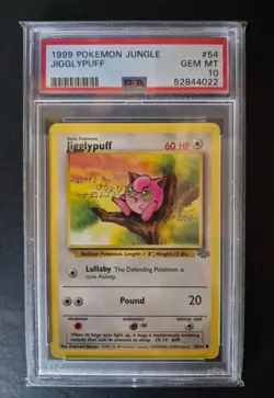 Pokemon Jigglypuff Jungle Set 1999 #54 PSA 10 Low Pop - Image 1