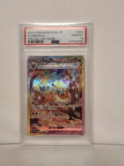 (AUS) Pokemon TCG 2024 Terastal Festival Japanese Flareon Ex 202/187 PSA 10 - Image 1