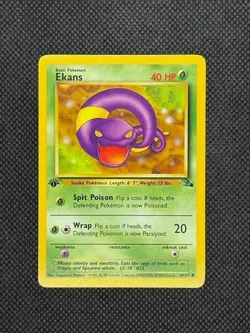 Pokemon TCG Ekans Fossil 46/62 1st Edition Common | NM - Image 1