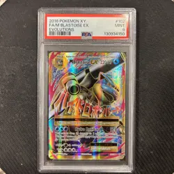 2016 Pokemon XY Evolutions M Blastoise EX Full Art #102 PSA 9 MINT - Image 1