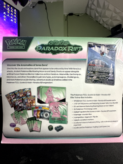Pokemon TCG Scarlet & Violet PARADOX RIFT Elite Trainer Box IRON VALIANT * NEW - Image 2