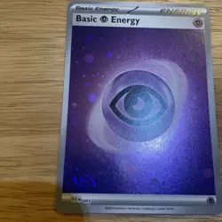 HD Psychic Energy Cosmos Holo with Mew Tail Swirl SVE MEW 005 151 Pokemon Card - Image 3