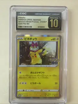 2022 POKEMON SWORD & SHIELD PROMO CARD FILE SET #272 PIKACHU CGC 10 PRISTINE - Image 1