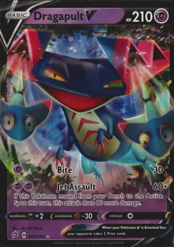 Dragapult V 092/192 Ultra Rare SWSH02: Rebel Clash Pokemon Card LP - Image 1