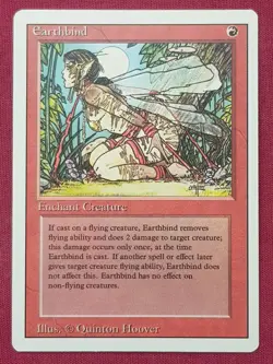 Magic The Gathering REVISED EDITION EARTHBIND red card MTG - Image 1