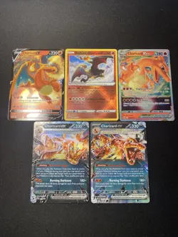 Pokemon TCG Charizard Holo Rare Mixed 5 Card Lot - Image 1