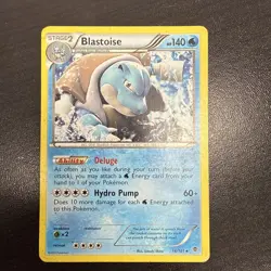 Pokemon Card Blastoise 16/101 Plasma Blast Holo Rare Played - Image 1