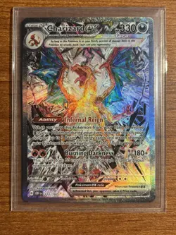 Pokemon TCG Sv03: Obsidian Flames Charizard EX Holo Card 223/197 - Image 1