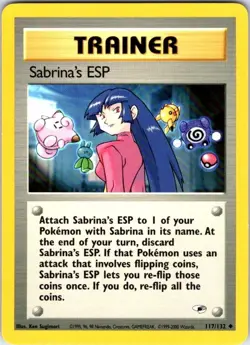 Pokemon | Gym Heroes | Sabrina's ESP | 117/132 | Unlimited | LP - Image 1