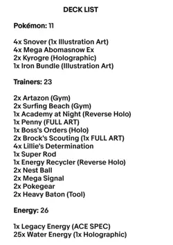 Mega Abomasnow Ex & Kyogre - Pokemon TCG - OutTheBoxTCG Custom Meta Decks - Image 2