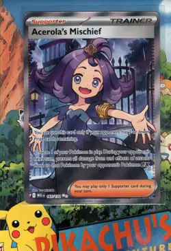 Pokemon TCG Acerola's Mischief 165/132 Me01: Mega Evolution Holo NM/M - Image 1