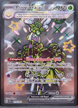 Psiopatra ex 214/091 Paldeas Schicksale Shiny Ultra Pokemon Pokemon Karte DE NM - Image 1
