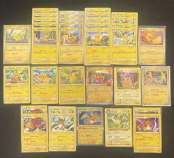 Pokemon Tcg Pikachu Card Lot (34) + Raichu - SWSH, SV, XY, Stamped, Holo, 10+set - Image 1