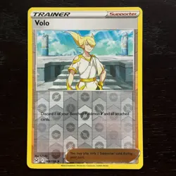 Volo 169/196 Pokemon Lost Origin Sword & Shield Reverse Holo Rare Card NM - Image 1