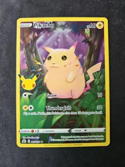 Pikachu 005/025 Celebrations Holo Rare Full Art Card LP Condition - Image 1