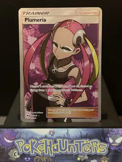 Pokemon Card Plumeria 145/147 Burning Shadows Full Art Trainer Light Play - Image 1