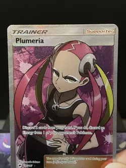 Pokemon Card Plumeria 145/147 Burning Shadows Full Art Trainer Light Play - Image 2