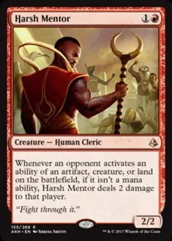 1x Harsh Mentor Moderate Play, English Amonkhet MTG Magic - Image 1