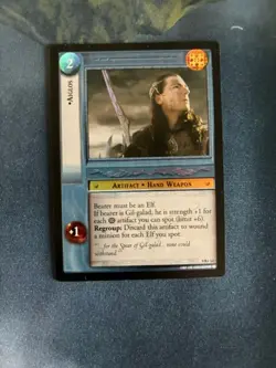Lord of the Rings Trading card Game TCG 9R+12 Aiglos FOIL Artifact Card LP - Image 1