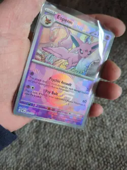 Pokemon TCG Espeon Pokeball Card 033/131 Prismatic Evolutions Rare Foil Holo - Image 3