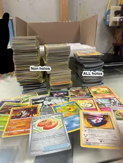 4 POUNDS! damaged pokemon cards TONS OF HOLOS see pics! vintage, xy, ex, v etc - Image 1