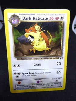 Dark Raticate 51/82 1st Edition Pokemon Card Team Rocket Common WOTC NM - Image 1